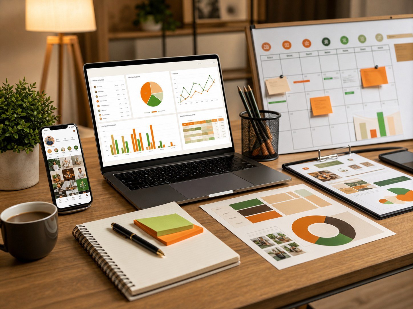Digital marketing planning desk