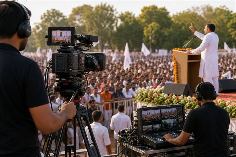 Political rally live streaming coverage