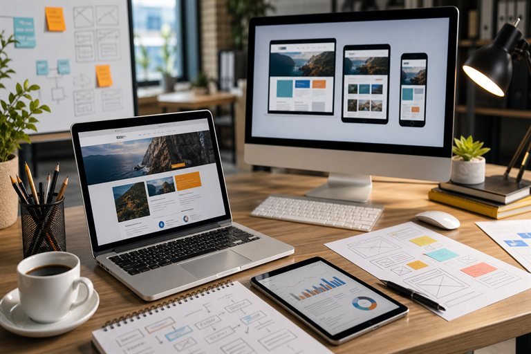 Website development and optimization workspace