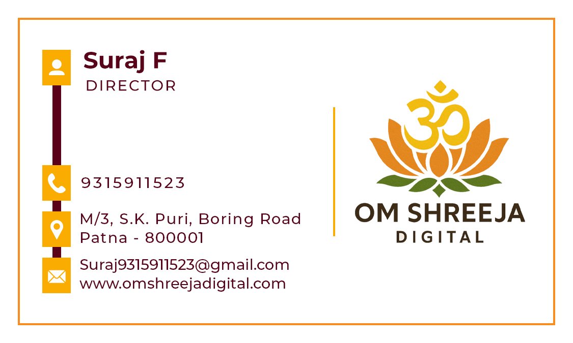 Suraj F business card front